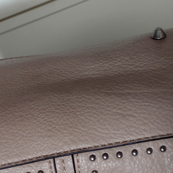 Montana West vegan leather beige started crossbody shoulder bag. - Picture 12 of 14